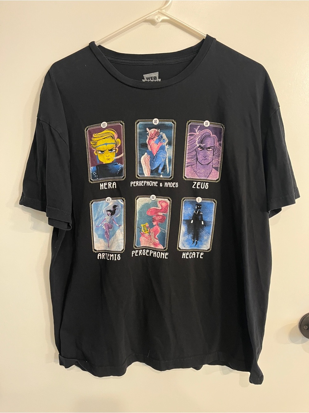 Men’s size XL Web Toon Lore Olympus Tarot Card tee shirt
